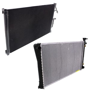Radiator Kit for Chevrolet K1500 (1994-1999)/C2500 (1994-1998), Aluminum Core, for 6/8 Cylinder, 5.7L/4.3L/5.0L Engine, with Air Conditioning Condenser Replacement