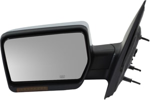 Power Mirror for Ford F-150 (2004-2006) / Lincoln MARK LT (2006-2006), Left <u><i>Driver</i></u>, Non-Towing, Manual Folding, Heated, Chrome, with In-housing Signal Light, without Auto Dimming, BSD, Memory, Replacement