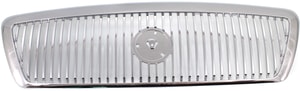 Chrome Shell and Insert Grille for 2003-2005 Grand Marquis, Monotone Chrome, Without Emblem, Replacement