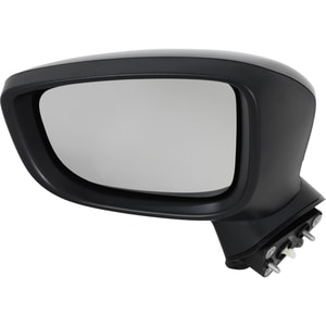 Power Mirror for Mazda 3 (2017-2018), Left <u><i>Driver</i></u>, Manual Folding, Non-Heated, Paintable, without Blind Spot Detection, Memory or Signal Light, Mexico Built Vehicle, Replacement