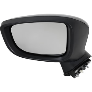 Power Mirror for 2017-2018 Mazda 3, Left <u><i>Driver</i></u>, Manual Folding, Non-Heated, Paintable, with Signal Light, without Blind Spot Detection and Memory, Mexico Built Vehicle, Replacement
