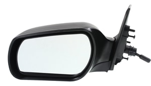 Manual Remote Mirror for Mazda 3 (2004-2009), Left <u><i>Driver</i></u> Side, Manual Folding, Non-Heated, Paintable, Replacement