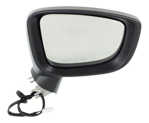 Power Mirror for Mazda 3 2014-2016, Right <u><i>Passenger</i></u> Side, Manual Folding, Non-Heated, Paintable, with Signal Light, without Blind Spot Detection, for Hatchback/Sedan, Japan Built Vehicle, Replacement