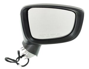Power Mirror for MAZDA 3 (2014-2016), Right <u><i>Passenger</i></u> Side, Manual Folding, Non-Heated, Paintable, without Blind Spot Detection and Signal Light, Hatchback/Sedan, for Japan Built Vehicle, Replacement