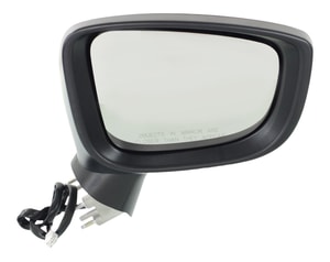 Power Mirror for Mazda 3 2014-2016 Right <u><i>Passenger</i></u>, Manual Folding, Heated, Paintable, with Signal Light, without Blind Spot Detection, Hatchback/Sedan, Japan Built Vehicle, Replacement