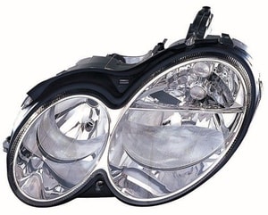 2003 - 2006 Mercedes-Benz CLK320 Front Headlight Assembly Replacement Housing / Lens / Cover - Left <u><i>Driver</i></u> Side