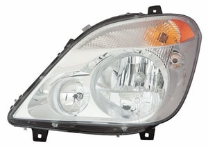 Headlight Assembly for Mercedes Benz Sprinter 2010-2013, Halogen, Left <u><i>Driver</i></u>, CAPA-Certified Replacement