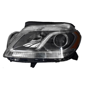 Right <u><i>Passenger</i></u> Headlight Assembly for 2013 - 2016 Mercedes Benz GL450, X166 without Cornering Lights, Composite,  1668207061, Replacement