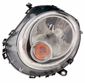 2007 - 2015 Mini Cooper Front Headlight Assembly Replacement Housing / Lens / Cover - Left <u><i>Driver</i></u> Side - (Clubman R55 Body Code + John Cooper Works Clubman R55 Body Code + Roadster S Convertible + S Hatchback + Convertible + S Clubman R55 Body Code)
