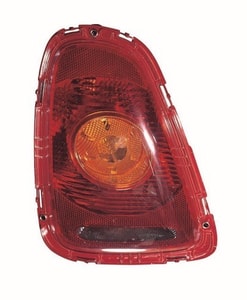 Left <u><i>Driver</i></u> Rear Tail Light Assembly for 2007 - 2010 Mini Cooper with Amber Lens,  63212757009, Replacement
