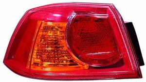 2008 - 2013 Mitsubishi Lancer Rear Tail Light Assembly Replacement / Lens / Cover - Left <u><i>Driver</i></u> Side Outer