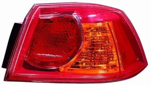 2008 - 2013 Mitsubishi Lancer Rear Tail Light Assembly Replacement / Lens / Cover - Right <u><i>Passenger</i></u> Side Outer