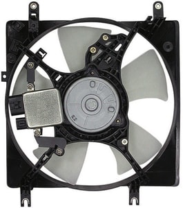 Radiator Cooling Fan Assembly for 1999-2001 Mitsubishi Galant, 3.0L V6 + 2.4L L4 Engine, Includes Motor, Blade, Shroud,  MI3115104, Replacement