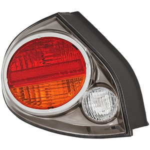 Tail Light Lens and Housing for Nissan Maxima 2002-2003, Dark Interior, Left <u><i>Driver</i></u> Side, Replacement