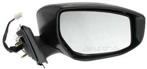 Power Mirror for Nissan Altima 2013-2018, Right <u><i>Passenger</i></u>, Manual Folding, Heated, Paintable, with In-housing Signal Light, without Auto Dimming, Blind Spot Detection, and Memory, Replacement