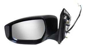 Power Mirror for Nissan Sentra 2013-2019, Left <u><i>Driver</i></u>, Manual Folding, Non-Heated, Paintable with Signal Light, Replacement