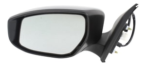 Power Mirror for Nissan Sentra 2013-2019, Left <u><i>Driver</i></u> Side, Manual Folding, Heated, Paintable, without Signal Light, Replacement