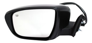 Power Mirror for Nissan Rogue, Left <u><i>Driver</i></u>, Manual Folding, Heated, Paintable, with Camera and Signal Light, Suitable for 2016-2017 Non-Hybrid and 2017 Hybrid Japan Built Models, Replacement