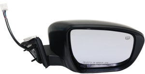 Mirror for Nissan Rogue 2017-2020, Right <u><i>Passenger</i></u>, Power Adjust, Manual Folding, Heated, Paintable, with Signal Light, without Camera (USA Built 2017-2020/Korea Built 2018-2020), Replacement