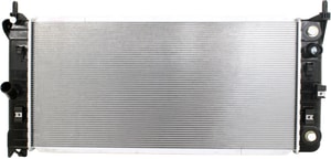 Aluminum Core Radiator for Pontiac Grand Prix 2005-2008, Chevrolet Impala 2006-2011 (Including Police Model), Compatible with 6/8 Cylinder, 3.9/5.3L Engines, 1-Row Core, Replacement