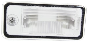 Rear License Plate Light Assembly for Audi A6 Sedan (2005-2011), S8 (2013-2018), Q7 (up to 5-28-2012), Left <u><i>Driver</i></u> Side, Replacement