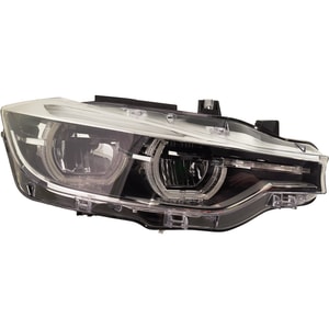 LED Headlight Assembly for BMW 3-Series (2016-2019), Right <u><i>Passenger</i></u>, w/o Adaptive Headlights, Standard, Luxury Line Model, Compatible with Sedan (2016-2018)/Wagon, Replacement