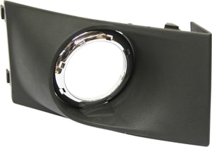 Front Fog Light Molding for Ford Focus 2008-2011, Left <u><i>Driver</i></u>, Primed (Ready to Paint), Replacement