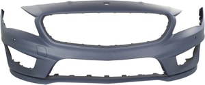 Front Bumper Cover for Mercedes-Benz CLA250/CLA45 AMG 2014-2016, Primed (Ready to Paint), with AMG Styling Package, with Active Park Assist Sensor Holes, Replacement