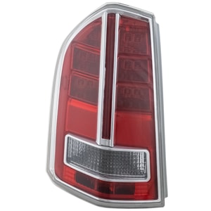 Tail Light Assembly for Chrysler 300, 2011-2012, Left <u><i>Driver</i></u>, with Chrome Accent, Up To March 19, 2012, Replacement