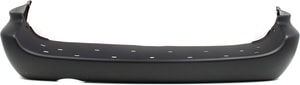 Rear Bumper Cover for 2005-2007 Grand Caravan, Primed (Ready to Paint), Without Rear Object Sensor Holes, Single Exhaust Hole, No Black Trim or Chrome Molding, w/ Stow and Go Seat, Replacement
