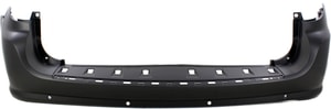 Rear Bumper Cover for Dodge Grand Caravan 2011-2020, Primed (Ready to Paint), without Blind Spot Sensor Holes, with Parking Aid Sensor Holes, Replacement