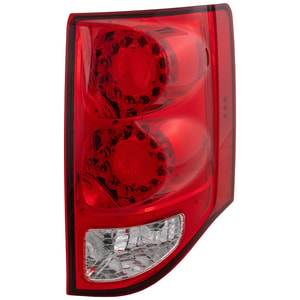 Tail Light Assembly for Dodge Grand Caravan 2011-2020, Right <u><i>Passenger</i></u>, Red and Clear Lens, Replacement