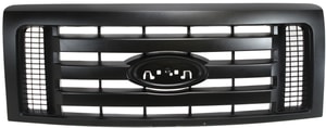 Textured Dark Gray GRILLE for 2009-2012 Ford F-150 XL Model, Shell and Insert, Replacement
