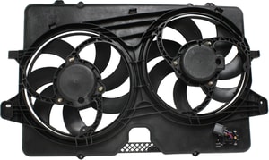 Radiator Fan Shroud Assembly for Ford Escape 2008-2012, 2.3Liter/2.5Liter, Excludes Hybrid Model, Includes Resistor, Replacement