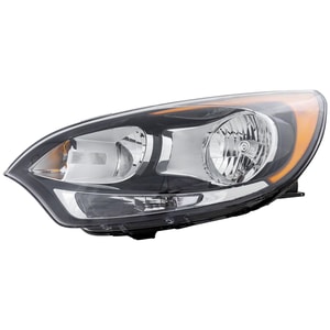 Headlight Assembly for Kia Rio Hatchback 2012-2017, Left <u><i>Driver</i></u>, Halogen, without LED Position Light, Excluding SX Model, Replacement