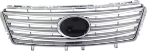 Grille for Lexus ES350 2010-2012, Painted Silver Shell and Insert without Pre-Collision System, Replacement