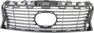 Grille for Lexus ES300H/ES350 2013-2015, Painted Silver Shell and Insert, Without Crafted Line Edition, Replacement