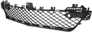 Front Bumper Grille for Mercedes-Benz C-Class 2012-2015, Center Placement, Excluding AMG Package, with Parktronic Holes, Fits Coupe/ Sedan (2012-2014), Replacement
