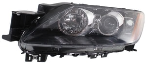 Headlight for Mazda CX-7 2009, Left <u><i>Driver</i></u> Side, Lens and Housing, Halogen, Replacement