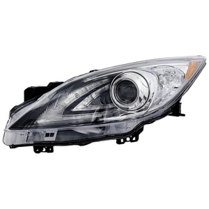 Headlight for MAZDA 3 (2010-2013), Left <u><i>Driver</i></u>, Lens and Housing, HID/Xenon, Without HID Kit, Without Auto Level Control, With Daytime Running Light, Replacement