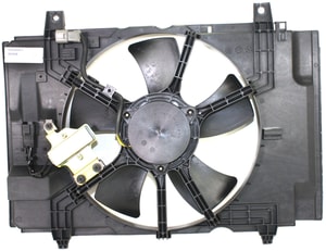 Radiator Fan Shroud Assembly for Nissan Versa 2007-2012, Hatchback/Sedan Models, Includes Resistor, Replacement