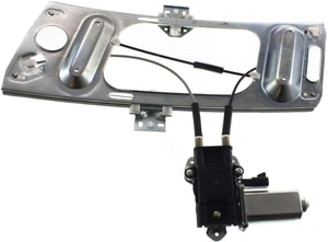 Front Window Regulator for Pontiac Grand Prix 1997-2002, Left <u><i>Driver</i></u>, Power Operated, with Motor, Coupe, Replacement