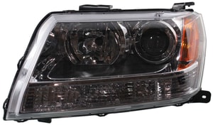 Headlight for Suzuki Grand Vitara 2009-2013, Left <u><i>Driver</i></u> Side, Lens and Housing, Replacement
