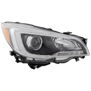Headlight Assembly for Subaru Legacy/Outback 2015-2017, Right <u><i>Passenger</i></u> Side, Halogen, Black Interior, Excluding 3.6L Limited Model, Replacement