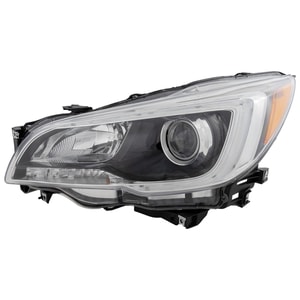 Headlight Assembly for Subaru Legacy/Outback 2015-2017, Left <u><i>Driver</i></u>, Halogen, Black Interior, Excludes 3.6L Limited Model, Replacement