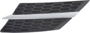 Radiator Grille for Toyota RAV4 2013-2015, Textured Black with Chrome Molding, Left <u><i>Driver</i></u>, Excluding EV Model, for Japan/North America Built Vehicle, Replacement