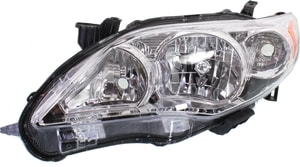Headlight for Toyota Corolla 2011-2013, Left <u><i>Driver</i></u>, Lens and Housing, Halogen, Japan Built Vehicle, Replacement