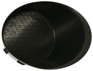 Fog Light Cover for Toyota Tundra 2007-2013, Right <u><i>Passenger</i></u>, Black Plastic Type without Chrome, Replacement