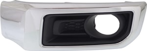 Front Fog Light Molding for Toyota 4Runner 2014-2023, Left <u><i>Driver</i></u>, Primed (Ready to Paint) with Chrome Trim, Without Nightshade Edition, Replacement