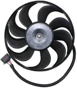 A/C Condenser Fan Assembly for Volkswagen Beetle 1998-2007, Right <u><i>Passenger</i></u> Side, Single Fan, 220/60w - 290mm Dia., Replacement